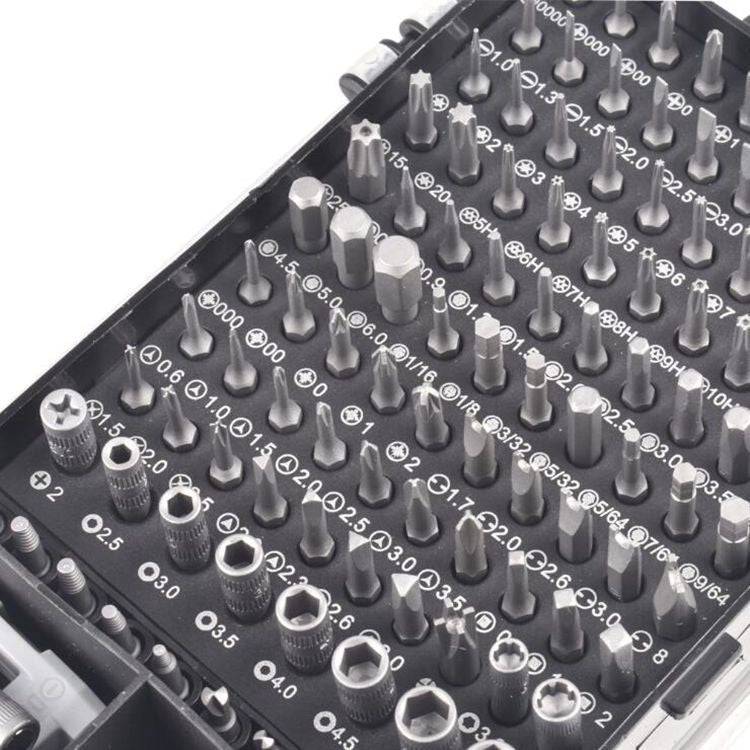 Screwdriver Tool Set Combination Repair Screwdriver with precision bits in a compact black case. Ideal for electronics, home repairs, and DIY tasks.