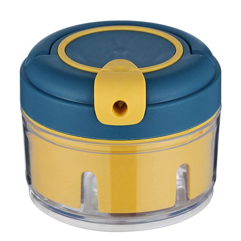 Stainless steel garlic press for home cooking