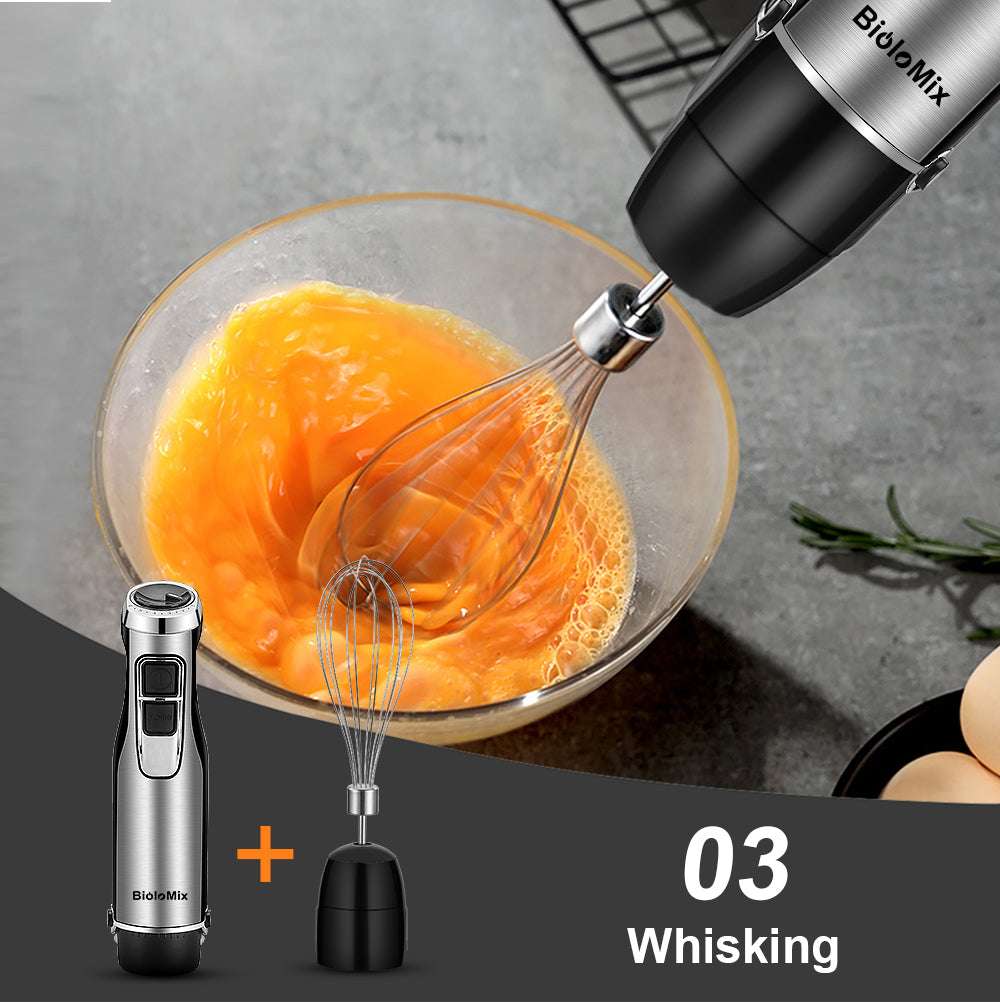 Electric hand held blender with blades

