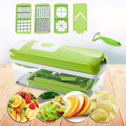 12pcs Multifunctional Vegetable Chopper with Handle