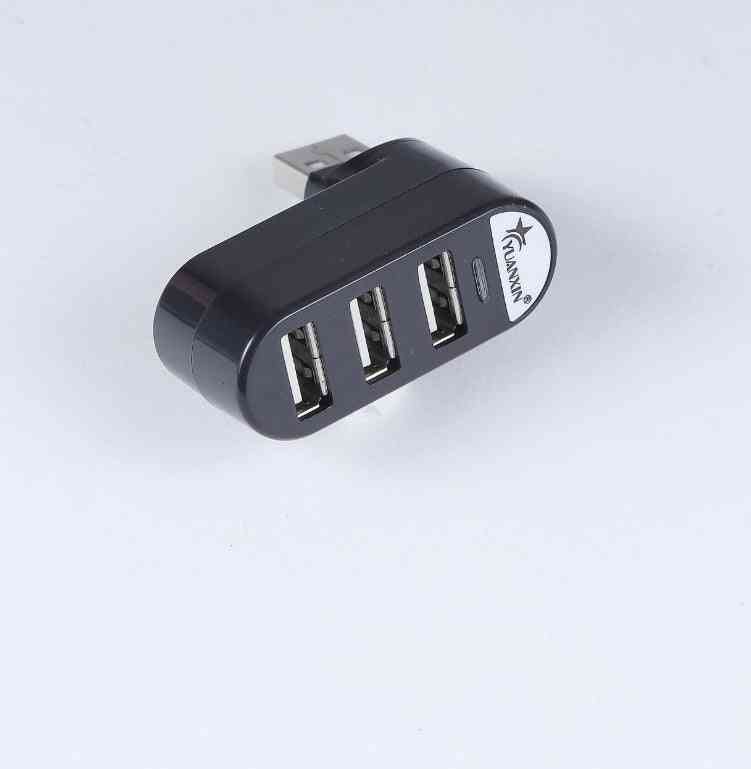 USB Hub Splitter – Multi-interface USB splitter in black and white plugged into a laptop for fast connectivity and efficient port expansion.