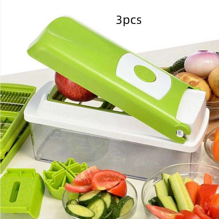Vegetable cutter set with interchangeable blades

