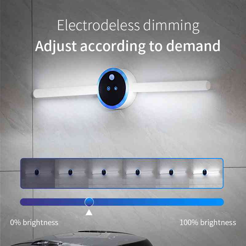 Smart Cabinet Light Clock Timing Sensor LED for Home with stepless dimming control, adjustable brightness for personalized lighting.