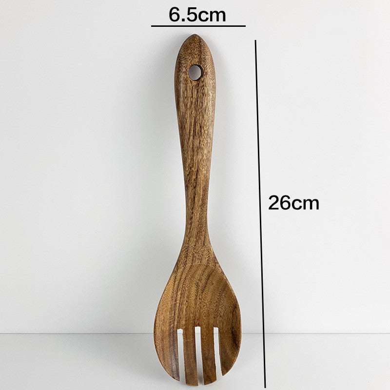 Teak kitchen spoon and ladle set natural wood finish