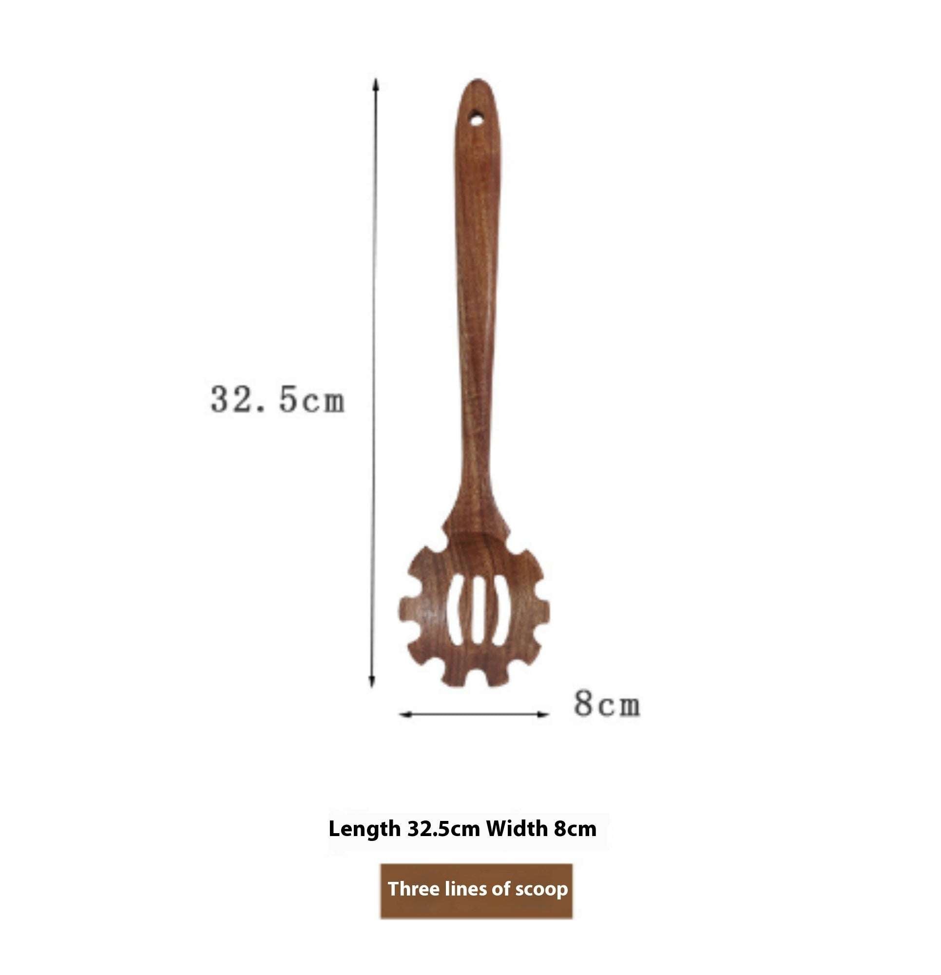 Teak kitchen spoon and ladle set natural wood finish