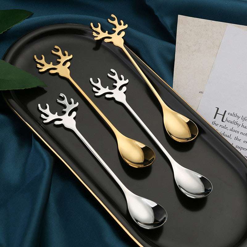 Merry Christmas spoons Xmas party tableware ornaments