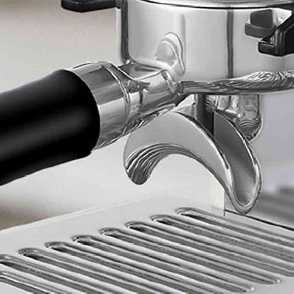 Stainless steel portafilter and drip tray of Semi Automatic Coffee Maker – Small Home Espresso Machine, designed for mess-free espresso extraction.