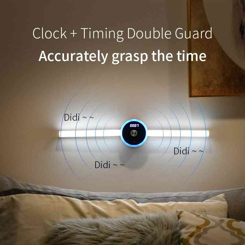 Smart Cabinet Light Clock Timing Sensor LED for Home with clock and timing functions, ideal for accurate time tracking in dark spaces.