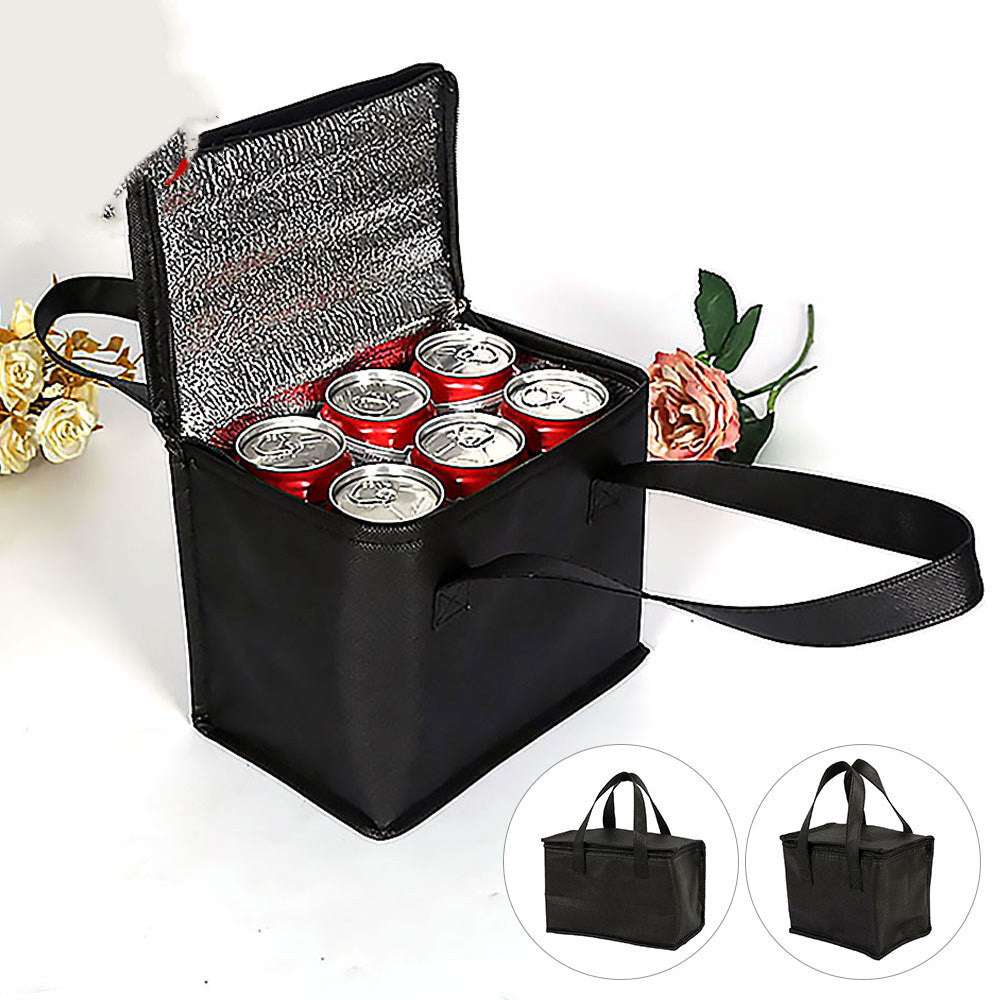 Portable lunch insulation bag drink carrier