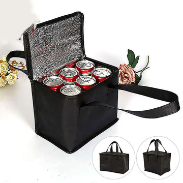 Portable lunch insulation bag drink carrier