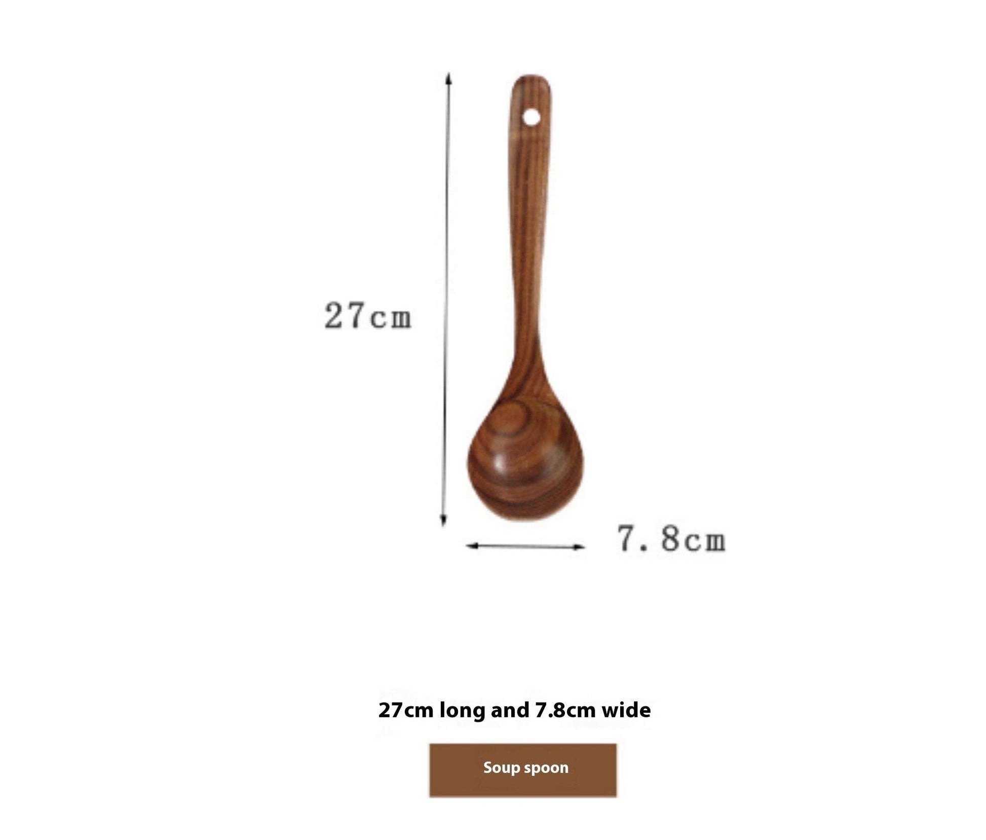 Teak kitchen spoon and ladle set natural wood finish