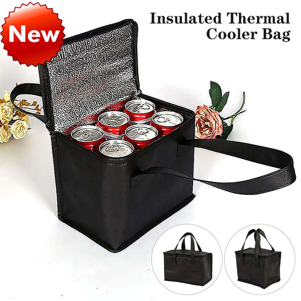 Insulated lunch bag with thermal lining for food