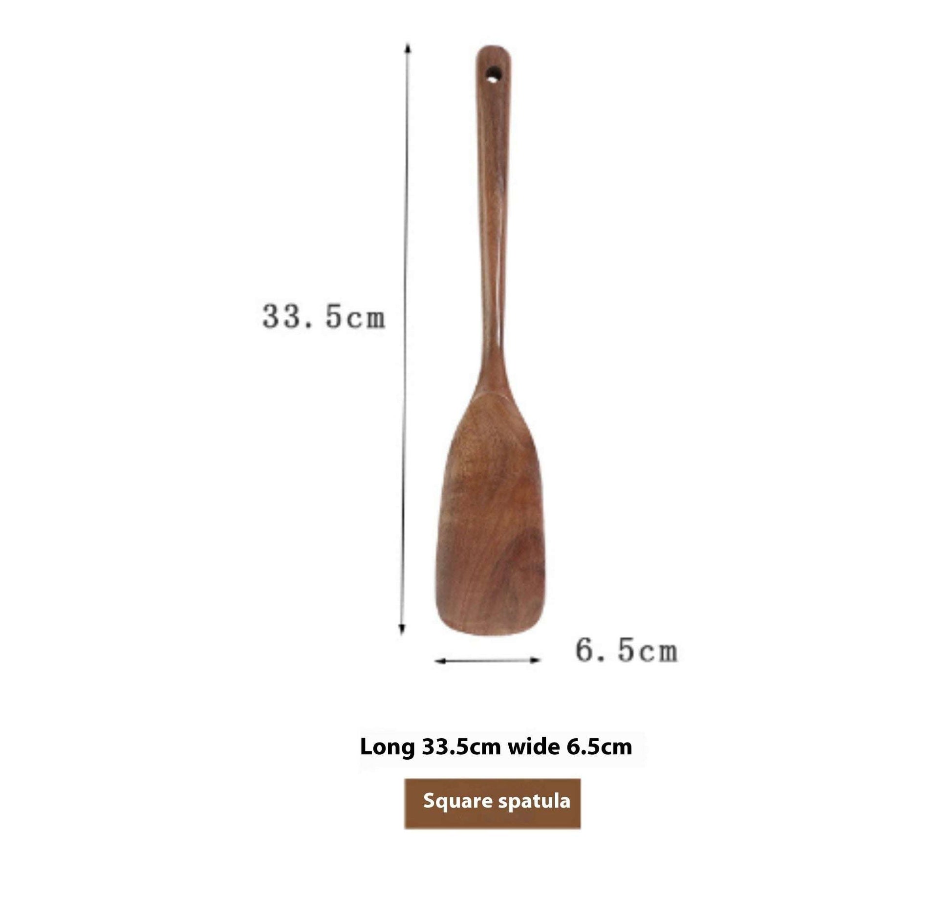 Teak kitchen spoon and ladle set natural wood finish