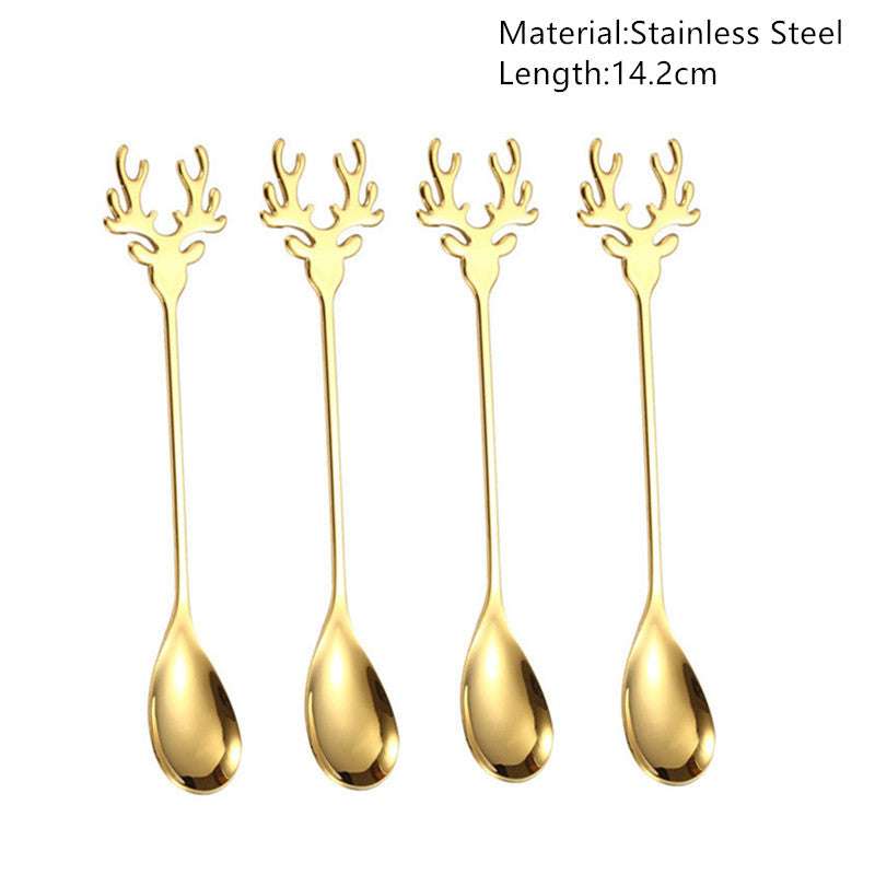 Holiday spoon tableware set with Christmas theme